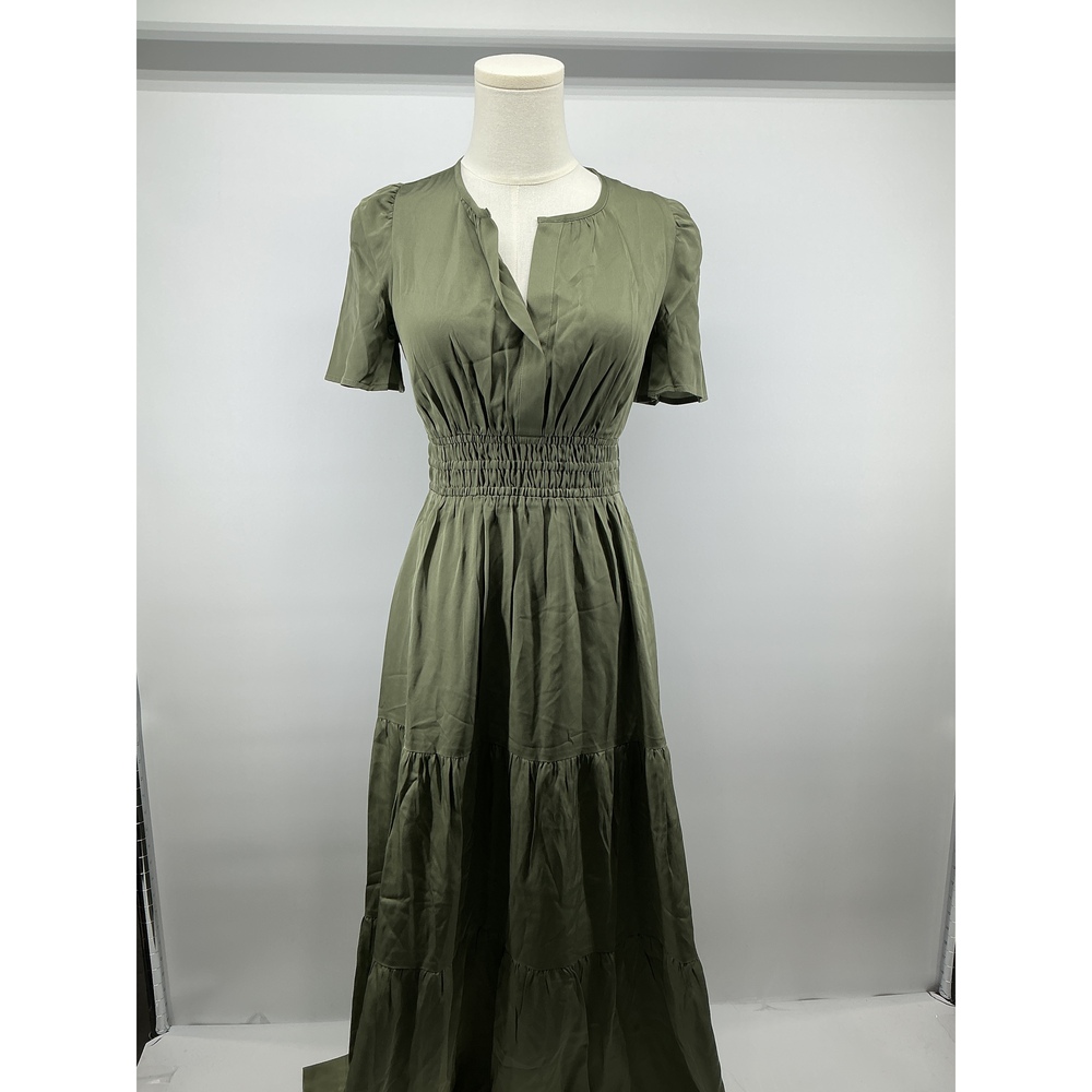 Washable Stretch Silk Tiered Maxi Dress - Picture 1 of 3